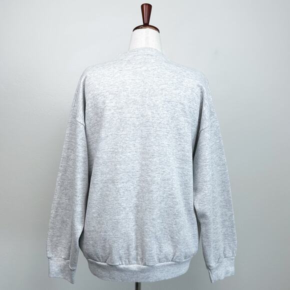 Vintage Tultex Wolf Nature Graphics Grey Crewneck Sweatshirt - Picture 4 of 7